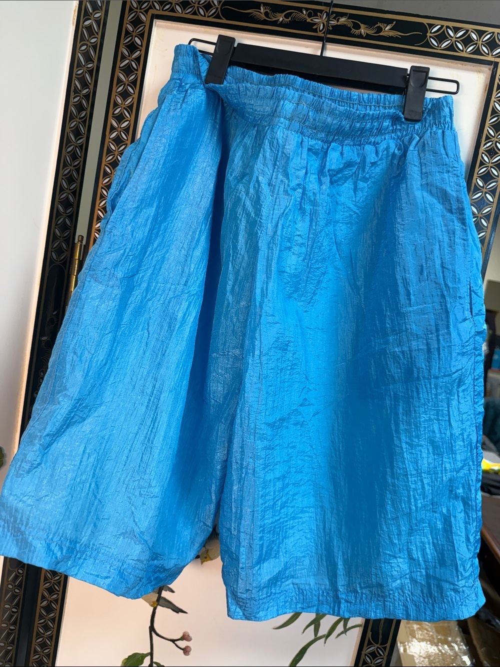 Athletic Elastic-Waist Shorts in Brilliant Bright Blue, RETRO lightweight 💙